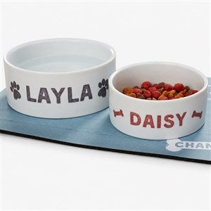 Personalized Dog Bowls - Farmhouse Design - 19441