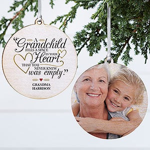 Grandparents Are Special Personalized Wood Photo Ornament