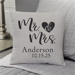 Elegant Couple Personalized 14-inch Velvet Throw Pillow