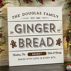 Vintage Holiday 12x12 Personalized Wooden Slat Sign