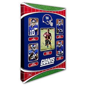 New York Giants Trading Card Photo Canvas - 12x18