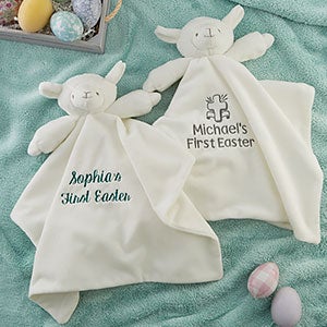 Baby's First Easter Personalized Lamb Security Blanket