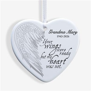 Your Wings Personalized Heart Ornament- 3.25" Glossy - 1 Sided - #19551-1
