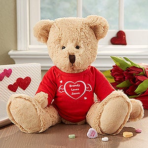 I Love You Personalized Heart Teddy Bear