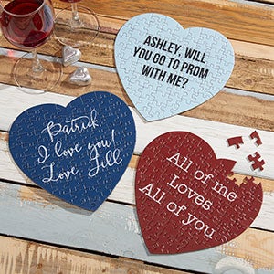 Personalized Heart Jigsaw Puzzle - Write Your Own
