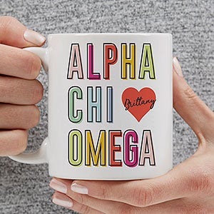 0 Alpha Chi Omega Personalized Coffee Mug - 11oz White