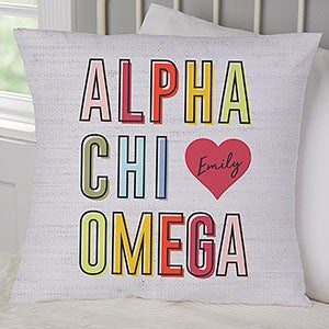 0 Alpha Chi Omega Personalized Large Throw Pillow