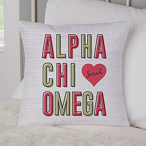 0 Alpha Chi Omega Personalized Small Throw Pillow