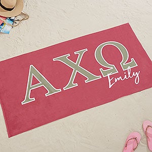 0 Alpha Chi Omega Personalized Beach Towel