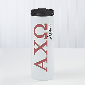 0 Alpha Chi Omega Sorority Personalized Travel Tumbler