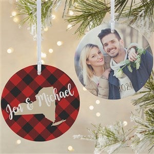 Personalized State Pride Photo Ornament