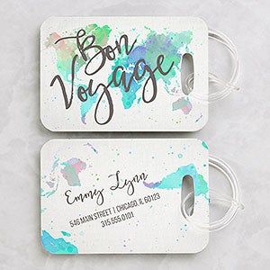 World Map Personalized Luggage Tags