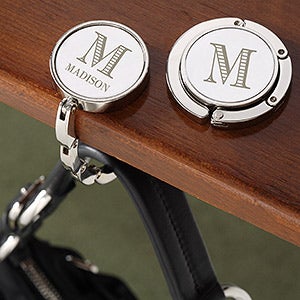 Engraved Monogram Purse Hanger For Table