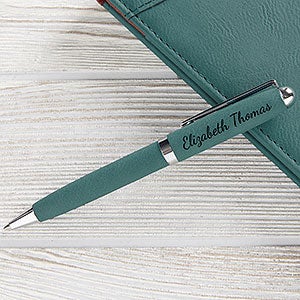 Signature Series Personalized Leatherette Teal Pen
