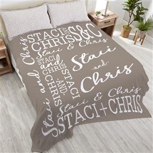 Couple In Love Personalized 90x108 Plush King Fleece Blanket