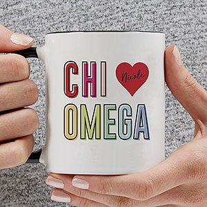 0 Chi Omega Personalized Coffee Mug - 11oz Black