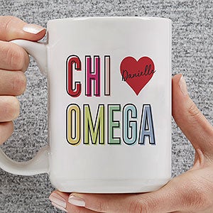 0 Chi Omega Personalized Coffee Mug - 15oz White