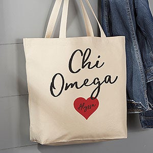 0 Chi Omega Personalized Tote Bag - Large