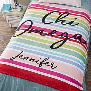 0 Chi Omega Personalized Fleece Blanket - 50x60