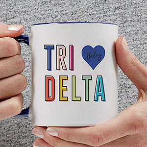 0 Delta Delta Delta Personalized Coffee Mug - 11oz Blue