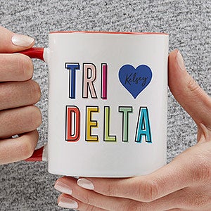 0 Delta Delta Delta Personalized Coffee Mug - 11oz Red