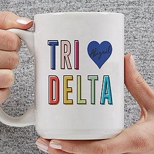 0 Delta Delta Delta Personalized Coffee Mug - 15oz White