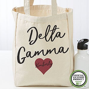 personalized delta gamma tote bag small