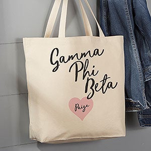 0 Gamma Phi Beta Personalized Tote Bag - Large