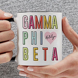 0 Gamma Phi Beta Personalized Sorority Mug - 11oz Black