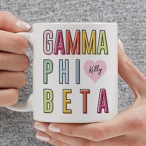 0 Gamma Phi Beta Personalized Sorority Mug - 11oz White
