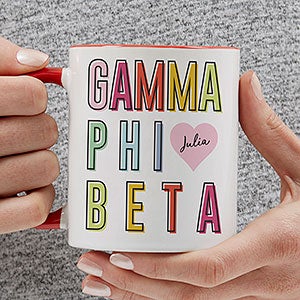 0 Gamma Phi Beta Personalized Sorority Mug - 11oz Red