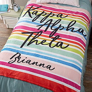 0 Kappa Alpha Theta Personalized Fleece Blanket - 60x80