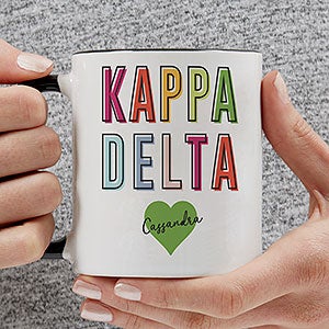 0 Kappa Delta Personalized Sorority Mug - 11oz Black