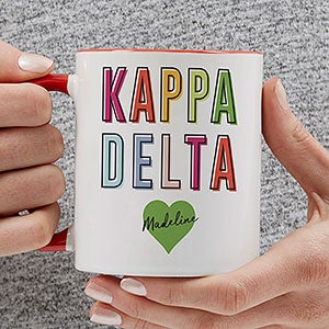 0 Kappa Delta Personalized Sorority Mug - 11oz Red