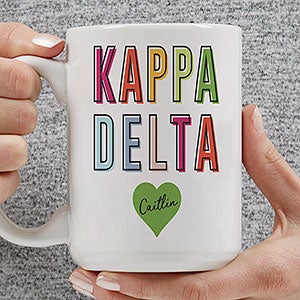 0 Kappa Delta Personalized Sorority Mug - 15oz White