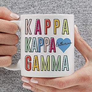 0 Kappa Kappa Gamma Personalized Sorority Mug - 11oz White