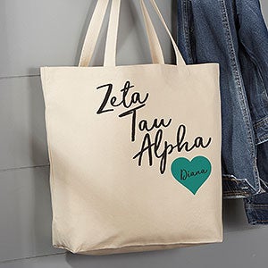 0 Zeta Tau Alpha Personalized Tote Bag - Large