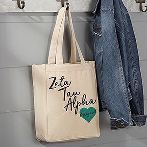 0 Zeta Tau Alpha Personalized Tote Bag - Small