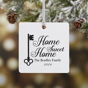 Home Sweet Home Personalized Square Ornament Metal - 1 Sided