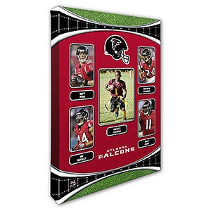 Atlanta Falcons Trading Card Photo Canvas - 24x36