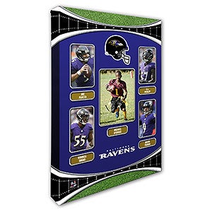 Baltimore Ravens Trading Card Photo Canvas - 12x18