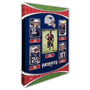 New England Patriots Trading Card Photo Canvas - 12x18