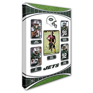 New York Jets Trading Card Photo Canvas - 12x18