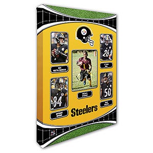 Pittsburgh Steelers Trading Card Photo Canvas - 12x18