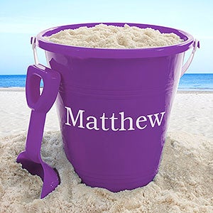 Personalized Easter Bucket Purple Sand Pail & Shovel
