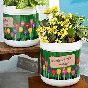 Grandma?s Garden Personalized Flower Pot