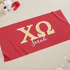 0 Chi Omega Personalized Beach Towel