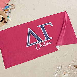 0 Delta Gamma Personalized Beach Towel