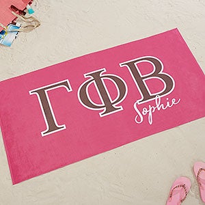 0 Gamma Phi Beta Personalized Beach Towel