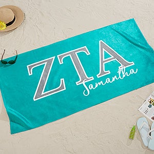 0 Zeta Tau Alpha Personalized Beach Towel